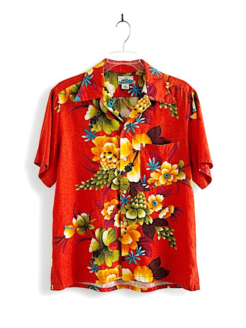 Vintage 1970s Aloha Tropical Print Hawaiian Shirt SEE MEASUREMENTS